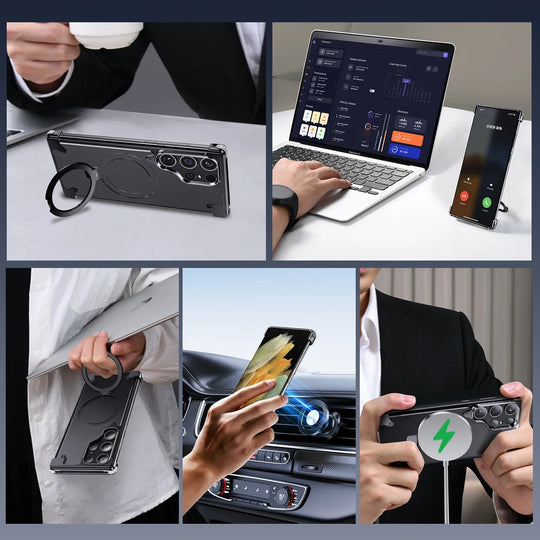 Magsafe Metal Frame Case For Samsung Galaxy S24 Ultra