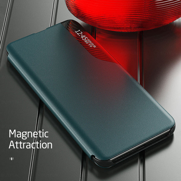PU Leather Smart View Stand Flip Case For Oneplus Nord
