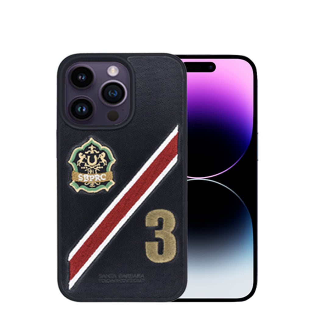 Santa Barbara Classic Third Series Genuine Leather Black Case For iPhone 14 Pro Max