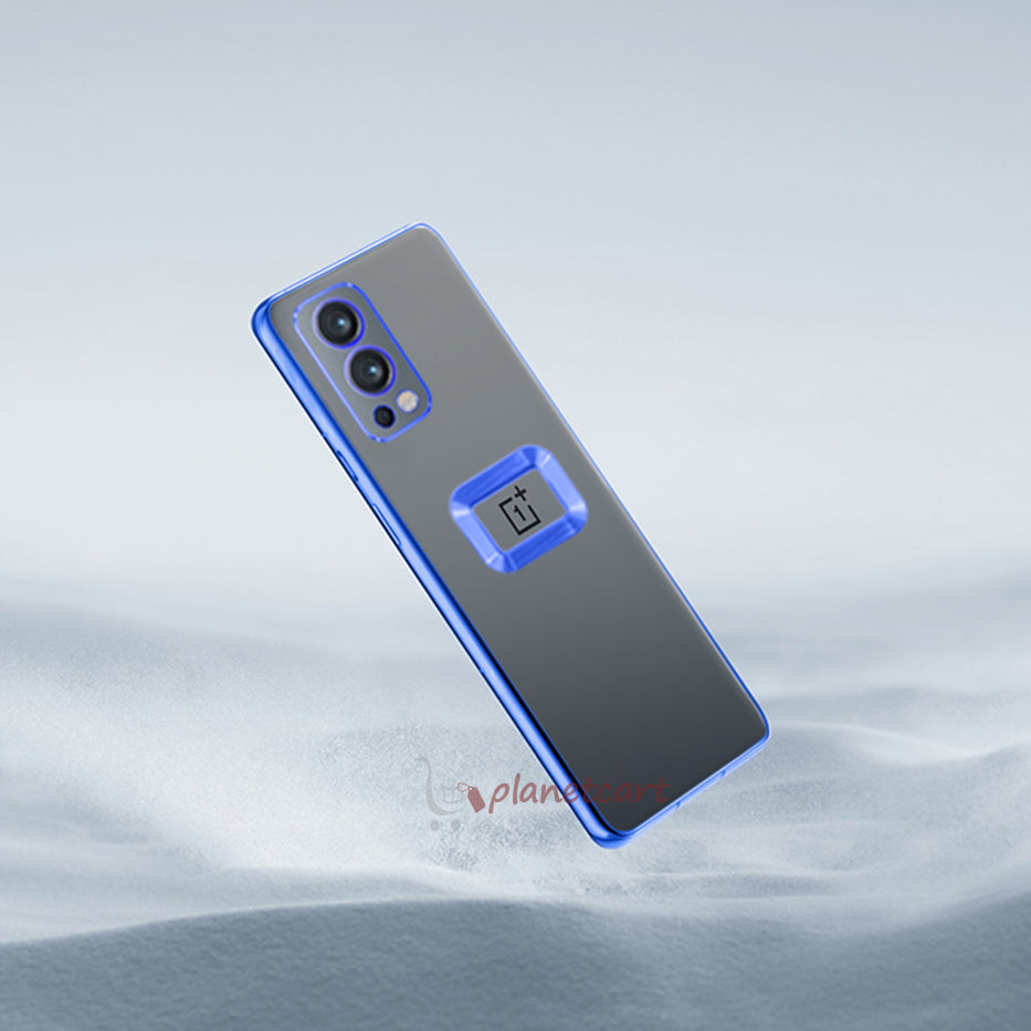 The Premium Electroplated Square Silicon Clear Camera Protection Back Case Cover For OnePlus Nord 2