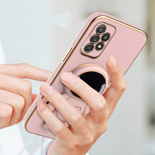 Astronaut Luxurious Gold Edge Back Case For Samsung Galaxy A52