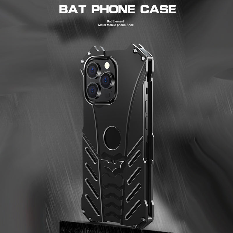 Batman Premium Luxury Metal Phone Case with Bat Stand for iPhone