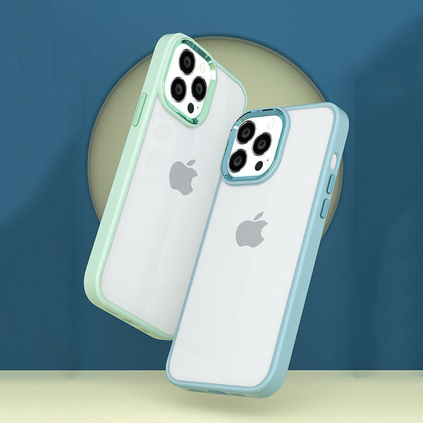 Premium Square Luxury Transparent Stylish Bumper Back Case for iPhone 13 Pro