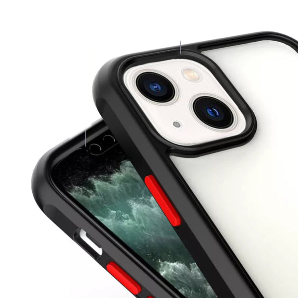 Anti-knock Shockproof Transparent Heavy Duty Bumper TPU + PC Back Case Cover for iPhone 13
