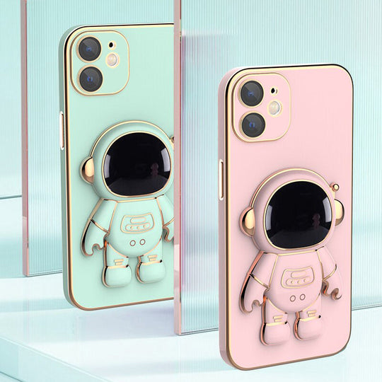 Astronaut Luxurious Gold Edge Back Case For iPhone 11