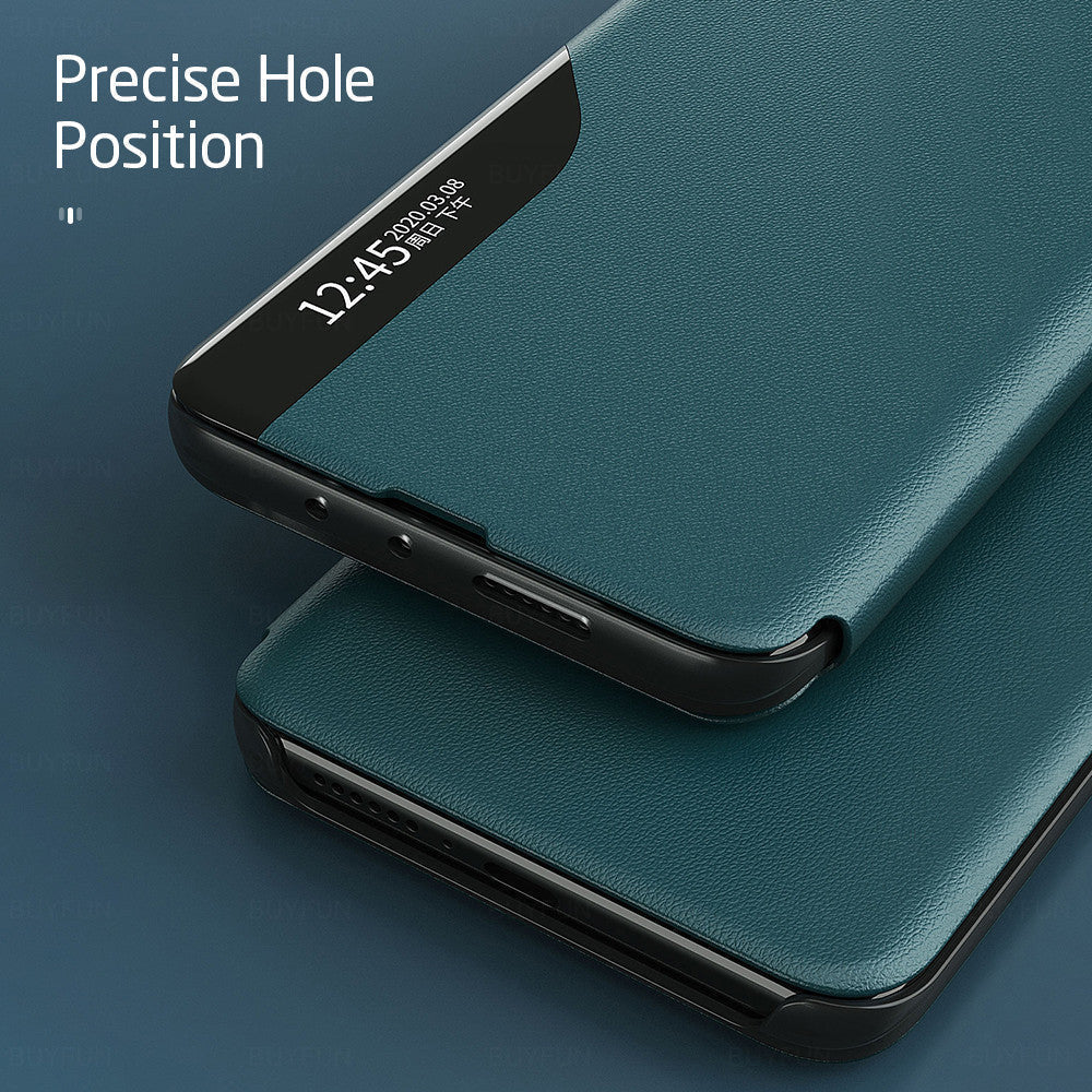PU Leather Smart View Stand Flip Case For Oneplus Nord 2
