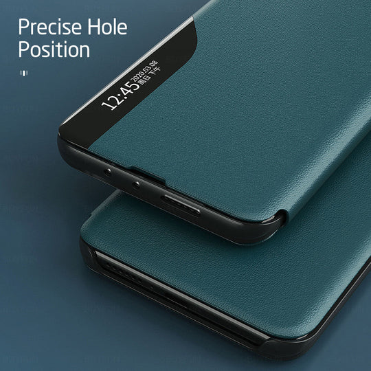 PU Leather Smart View Stand Flip Case For Oneplus Nord 2