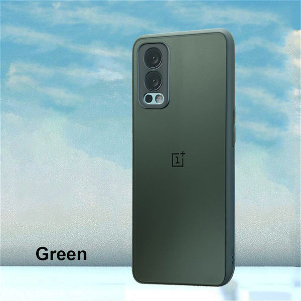 Special Edition Matte Finish Silicone Glass Back Case For Oneplus Nord 2 - Premium Cases