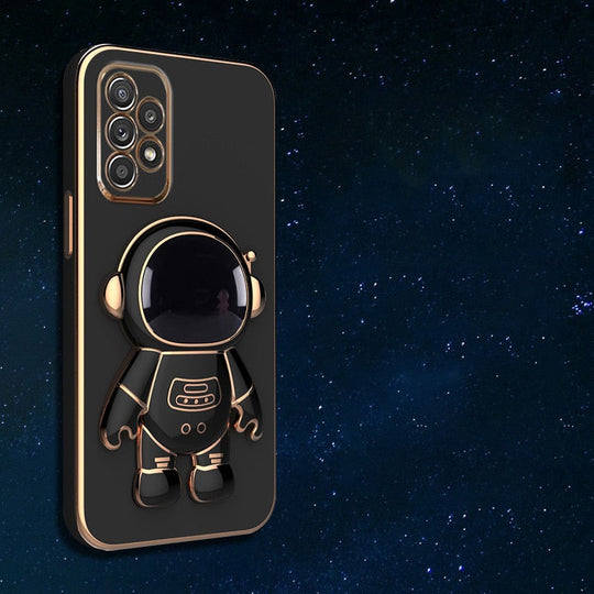 Astronaut Luxurious Gold Edge Back Case For Samsung Galaxy A52