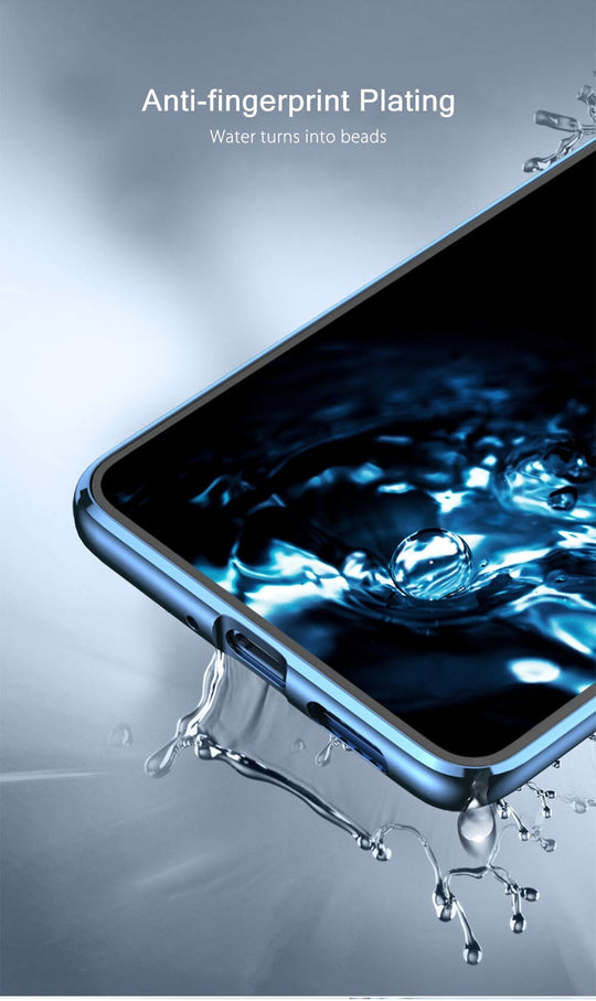 Electronic Auto Fit Double Glass Magnetic Case For One Plus 7T