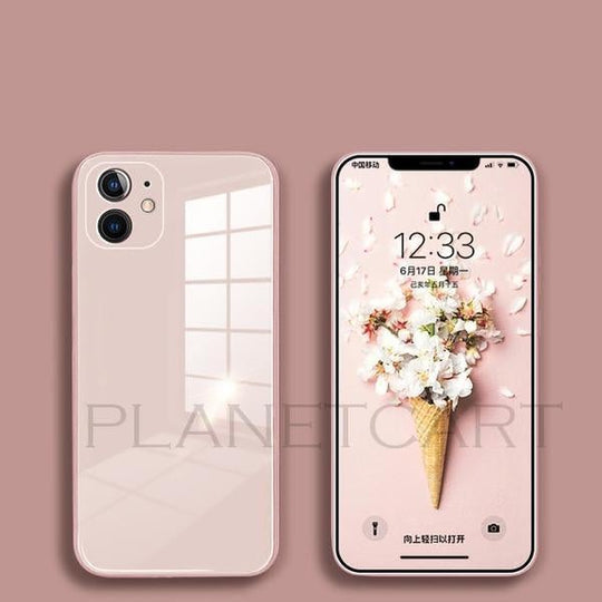 Special Edition Glossy Silicone Soft Edge Back Case with Camera Protection For iPhone 11