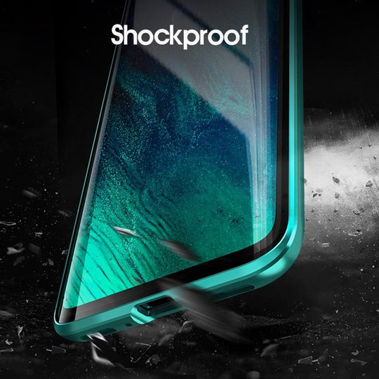 Electronic Auto Fit Double Glass Magnetic Case For One Plus 7T