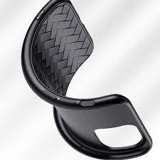 Joyroon Milan Series Cross Grid Pattern Case for iPhone 11 Series-Black