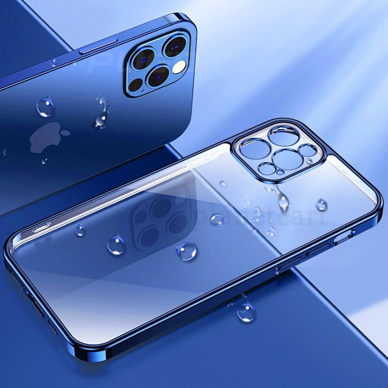 Luxury Square Clear Silicon Case With Camera Protection For iPhone 11