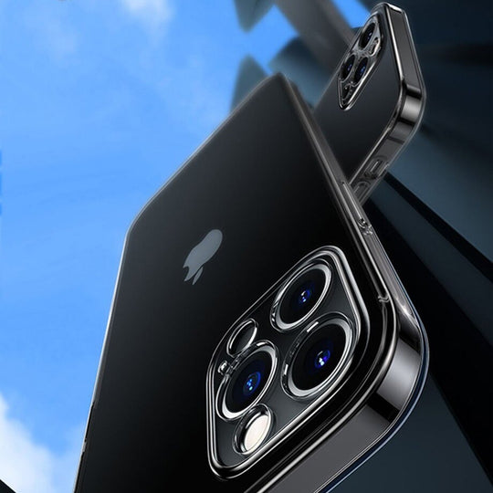Luxury Square Clear Silicon Case With Camera Protection For iPhone 11