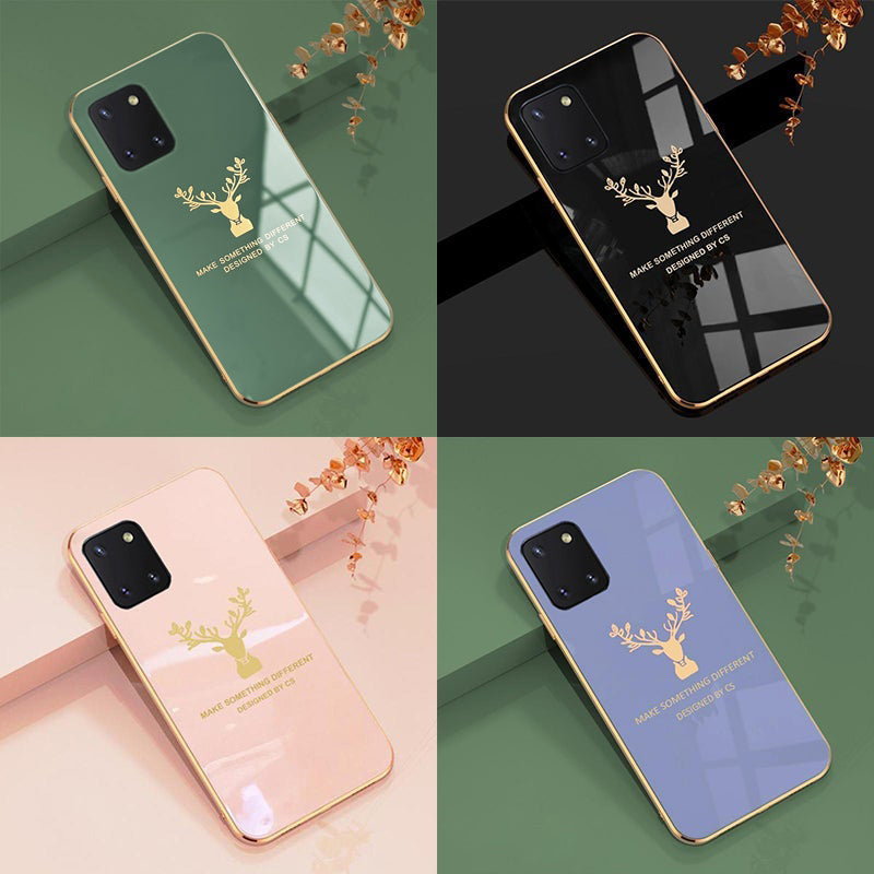 Luxurious Gold Edge Glass Back Case For Samsung Galaxy Note 10