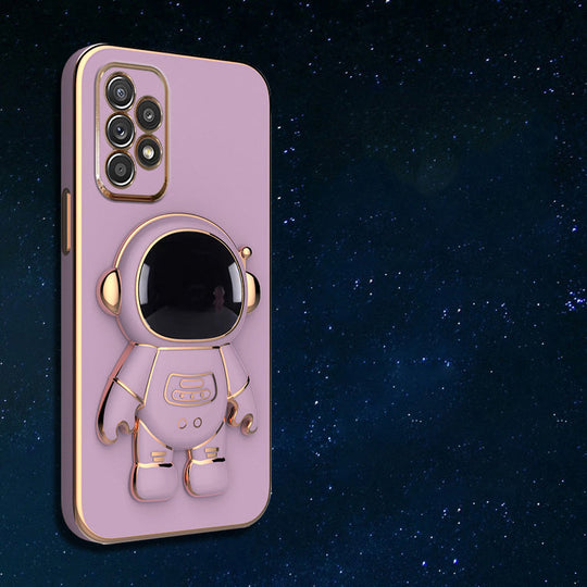 Astronaut Luxurious Gold Edge Back Case For Samsung Galaxy A52