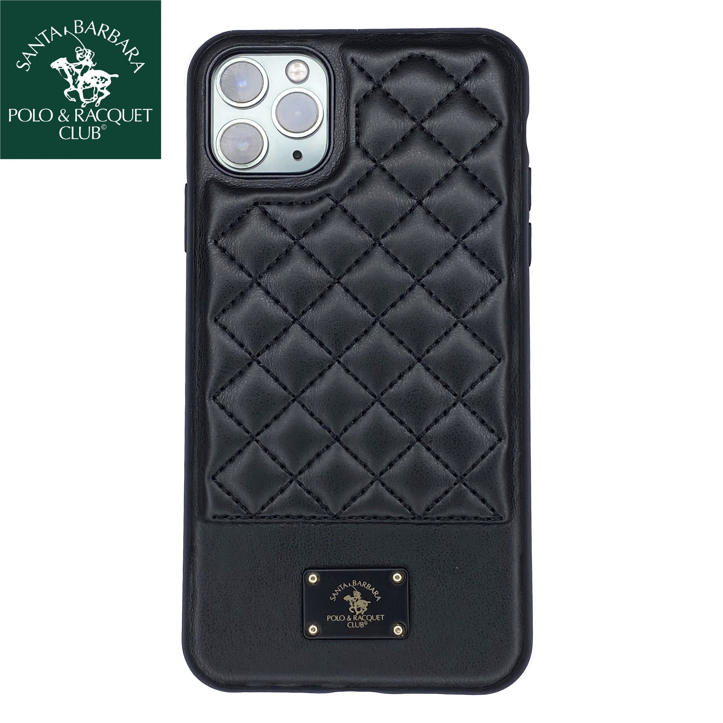 Santa Barbara Bradley Genuine Leather Case for iPhone 11 Pro Max Black