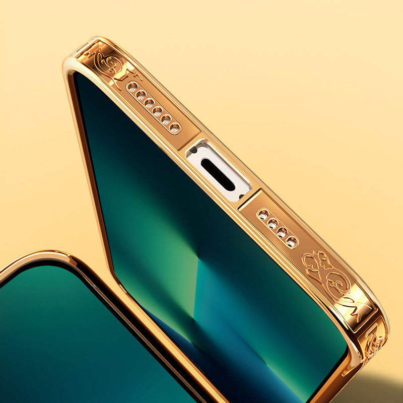 Luxury 3D Flower Plating Electroplated Side Transparent Back Cover for Samsung