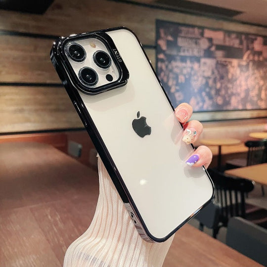Transparent Camera Lens Stand Case For iPhone 14