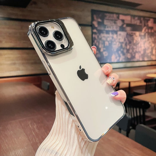 Transparent Camera Lens Stand Case For iPhone 14 Pro Max