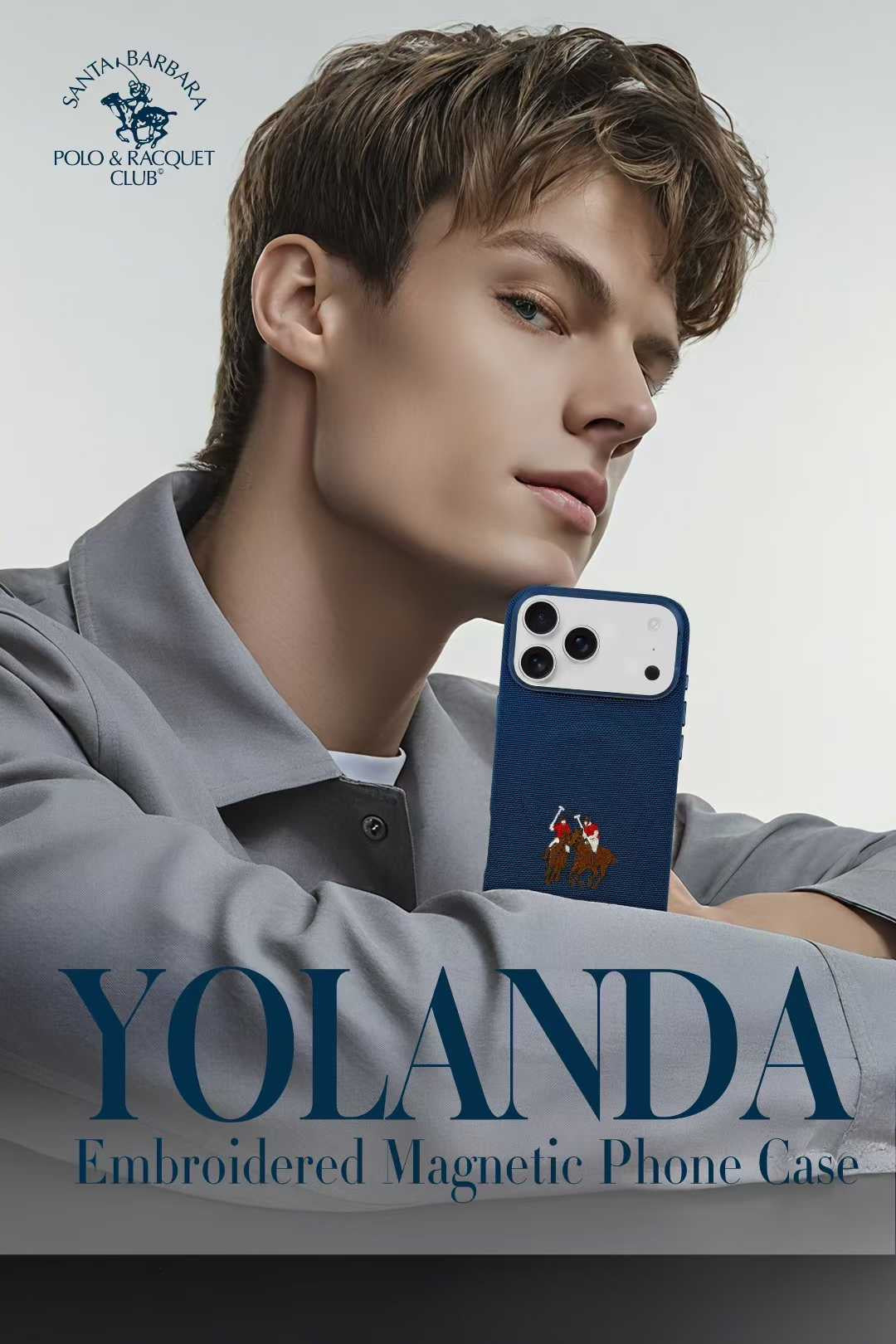 Fabric Emoidery Yolanda Santa Barbara Case For iPhone 17 Series