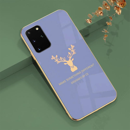 Glossy Gold Edge Back Case For Samsung