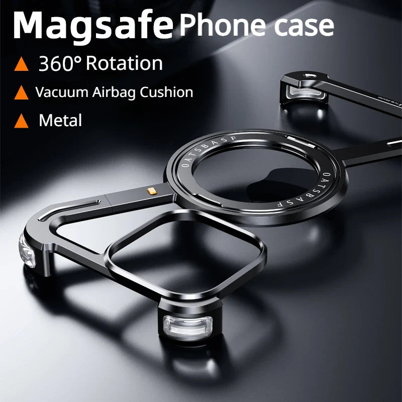 Z Shape Metal Magsafe Bumper Case For iPhone 15 Pro