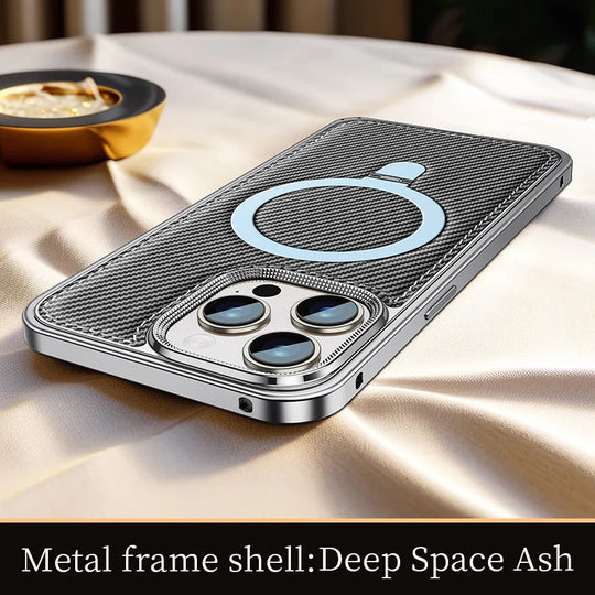 Carbon Leather Magsafe Bumper Case For iPhone 16 Series
