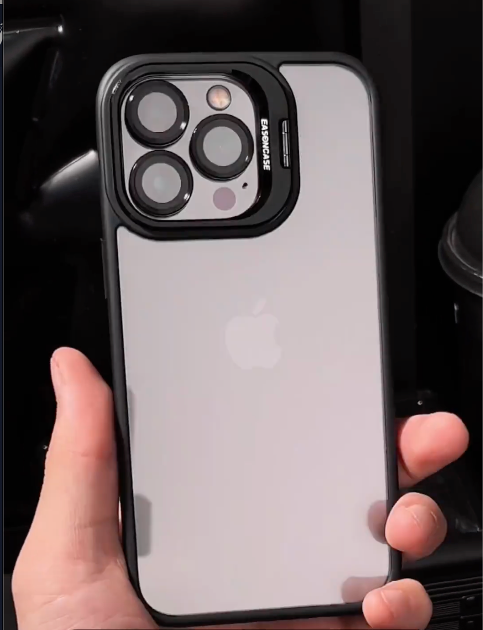 Camera Stand Case With Metal Rings For iPhone