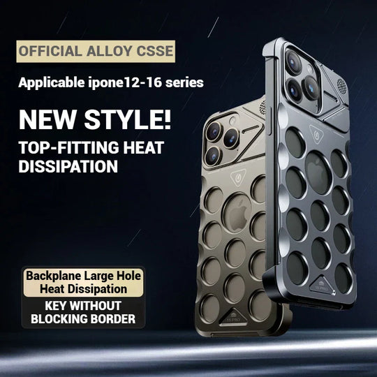 Metal Large Hollow Cover For iPhone 15 Pro Max