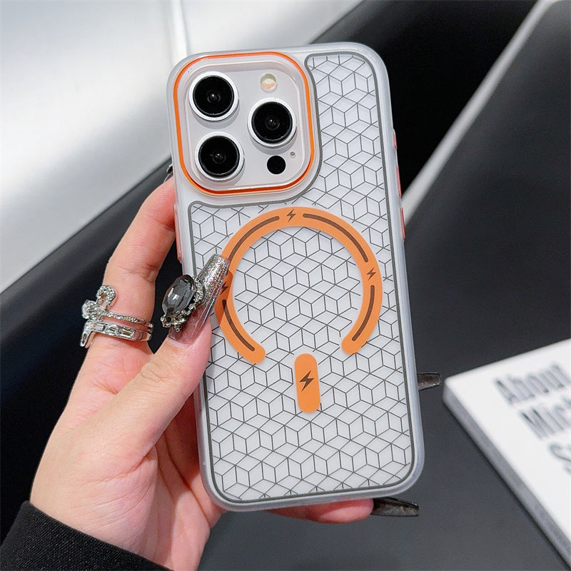 Premium Trans Pattern Magsafe Case For iPhone