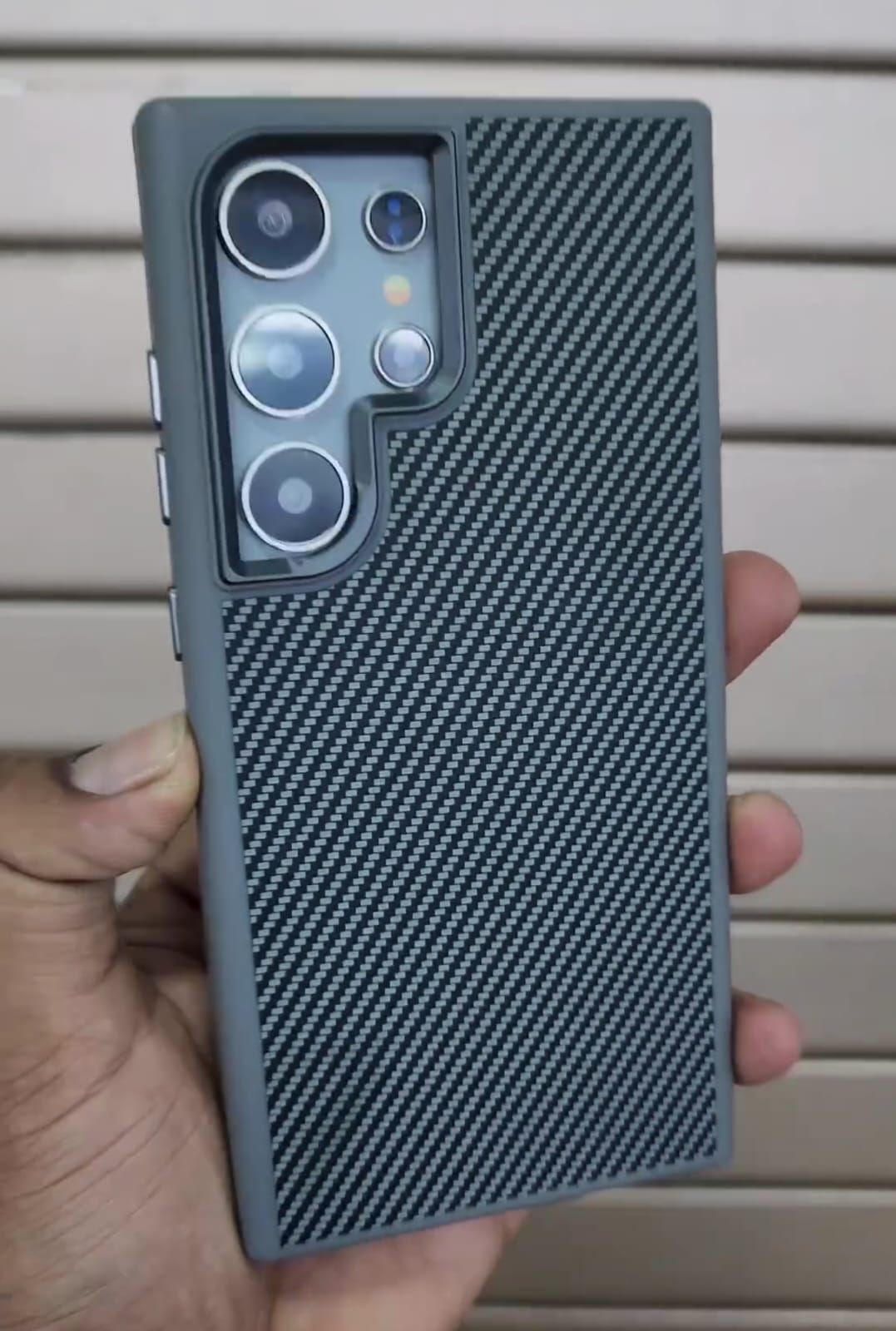 Carbon Fiber Camera Ring Case For Samsung Galaxy S24 Ultra