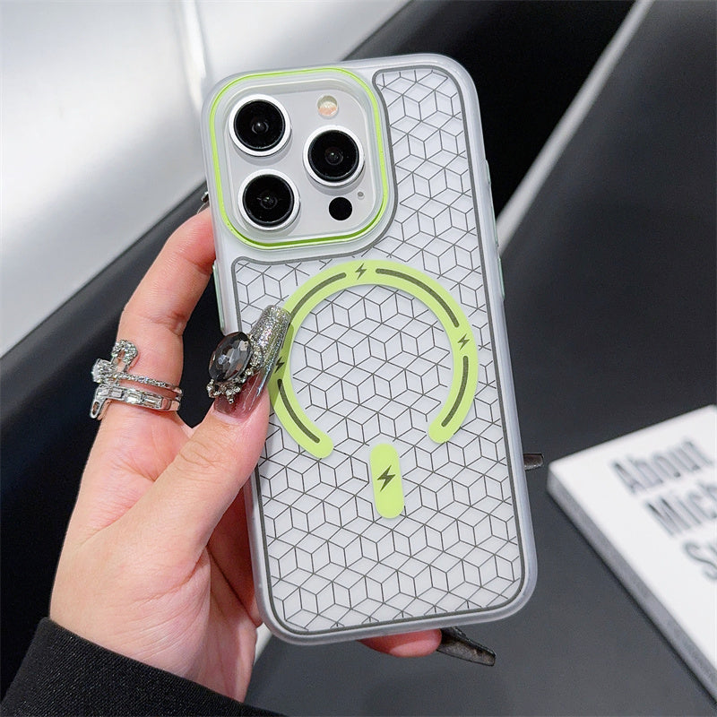 Premium Trans Pattern Magsafe Case For iPhone