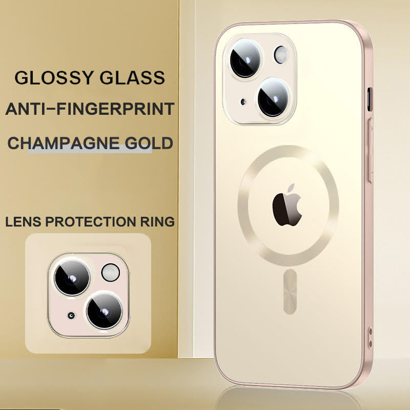 Glossy Ultra Thin Electroplated Camera Lens Protection With Magsafe For iPhone