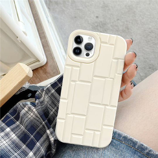 3D Silicone High Elastic line stripe design Case For iPhone 15 Pro