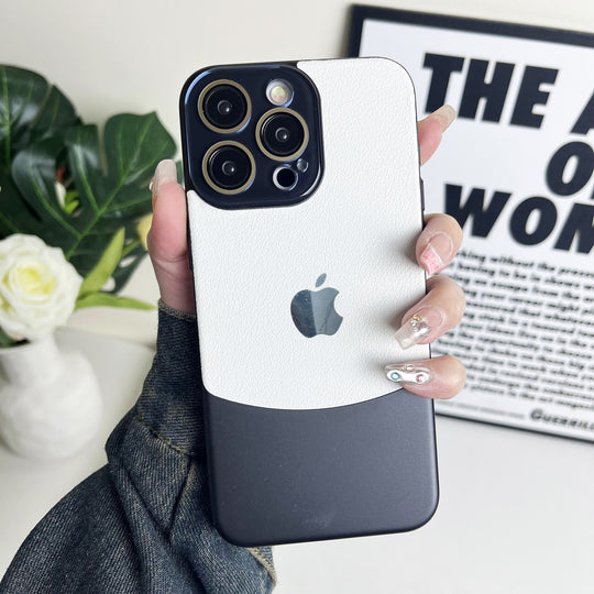 Premium Leather and Polycarbonate Camera Lens Protection For iPhone