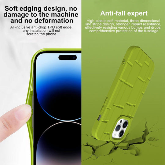 3D Silicone High Elastic line stripe design Case For iPhone 15 Pro