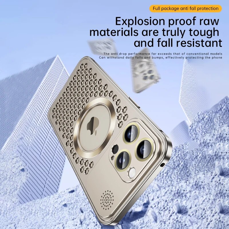 Mesh Metal Magsafe Bumper Case For iPhone 15 Series