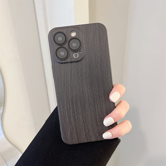 Luxury Ultra-thin Wood Grain Design Phone Case For iPhone 15