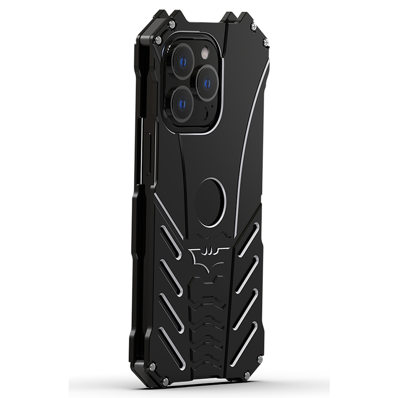 Batman Premium Luxury Metal Phone Case with Bat Stand for iPhone 13