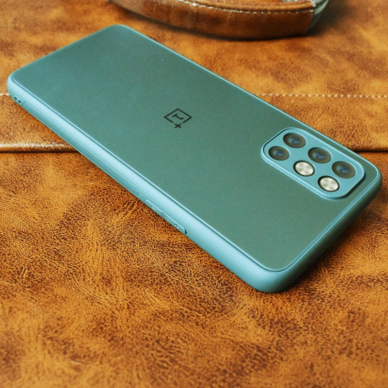 Special Edition Matte Finish Silicone Glass Back Case For Oneplus 8T