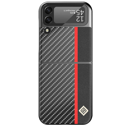 Premium Luxury Carbon Fiber Pattern Back Case for Samsung Galaxy Z Flip 3