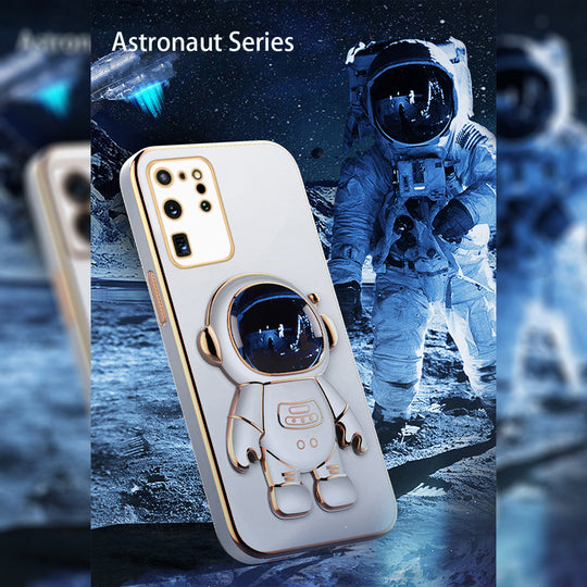 Astronaut Luxurious Gold Edge Back Case For Samsung Galaxy S20 Ultra