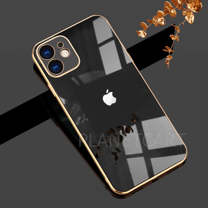 Golden Reflective Back Case for iPhone 11 & 12 Series 