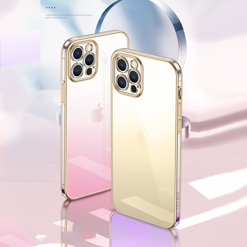 Premium Gradient Slim Soft Back Electroplated Glossy Bumper Case Cover for iPhone 13 Pro Max