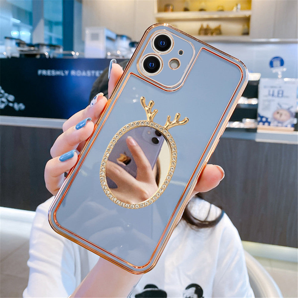 Luxury Plating Mirror Back Girlish Phone Case for Apple iPhone 12