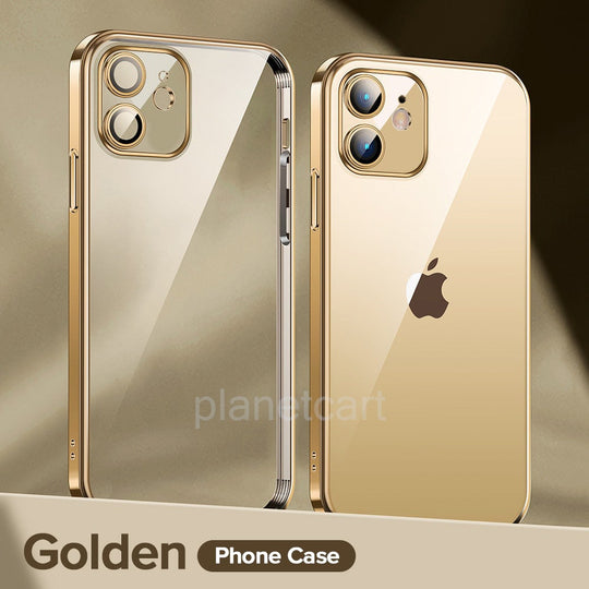 The Luxury Square Silicon Clear Case With Camera Protection For iPhone 11