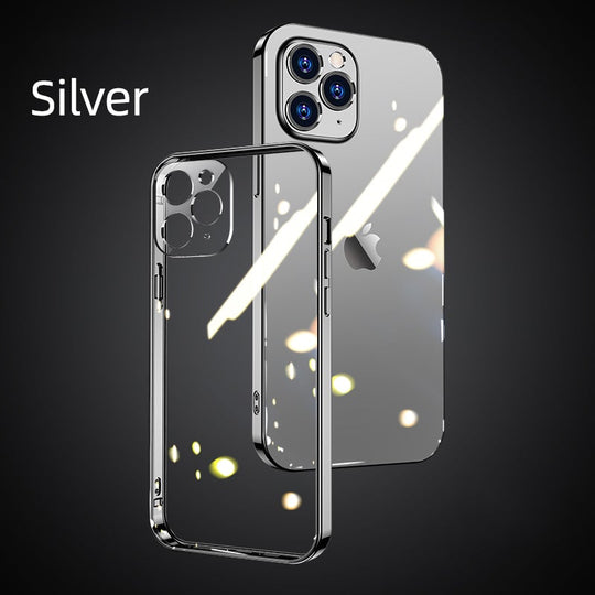 Luxury Square Silicon Clear Case With Camera Protection For iPhone 11 Pro Max - planetcartonline