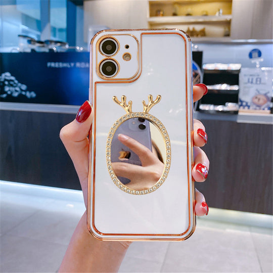Luxury Plating Mirror Back Girlish Phone Case for Apple iPhone 12